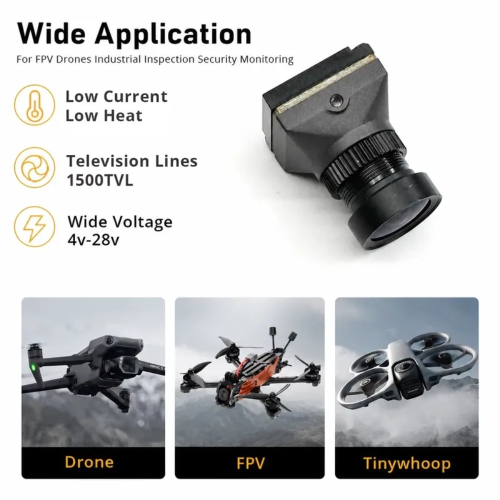 Fpv Camera - FPV-camera 1500TVL NTSC/PAL 9,5g CVBS 125