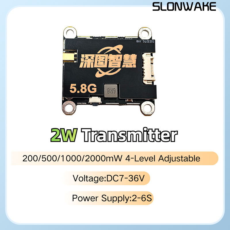 SLONWAKE 5.8G 56CH 2W zender V - Fpv Camera recensie en prijs