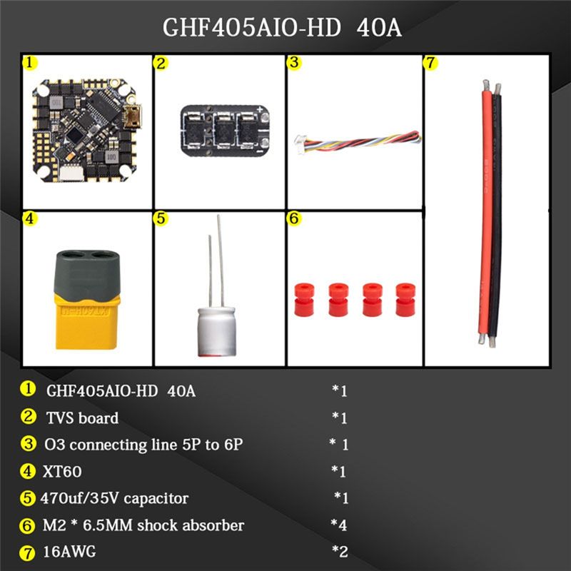 ABTI-GHF405AIO-HD 40A AIO Flig - F405 Flight Controller recensie en prijs