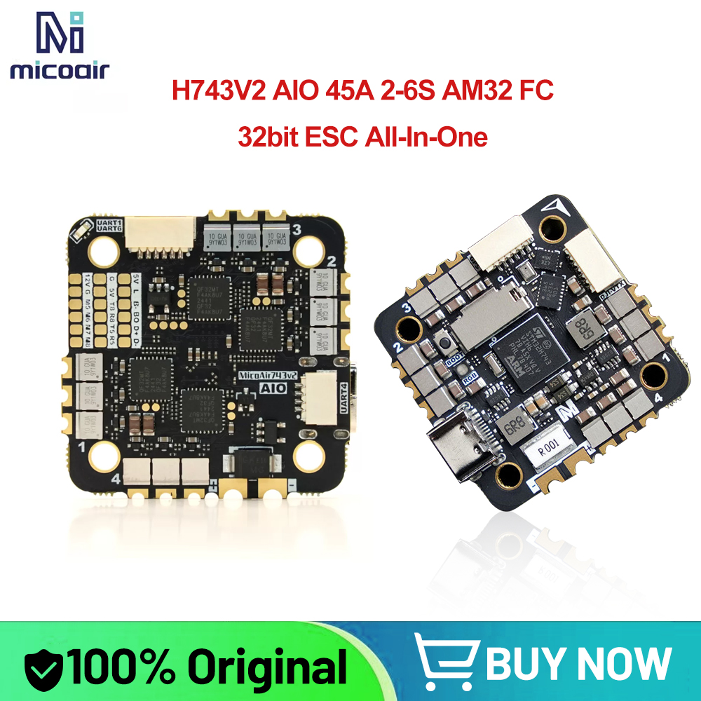MicoAir H743V2 AIO 45A AM32 2- - Betaflight Fc recensie en prijs