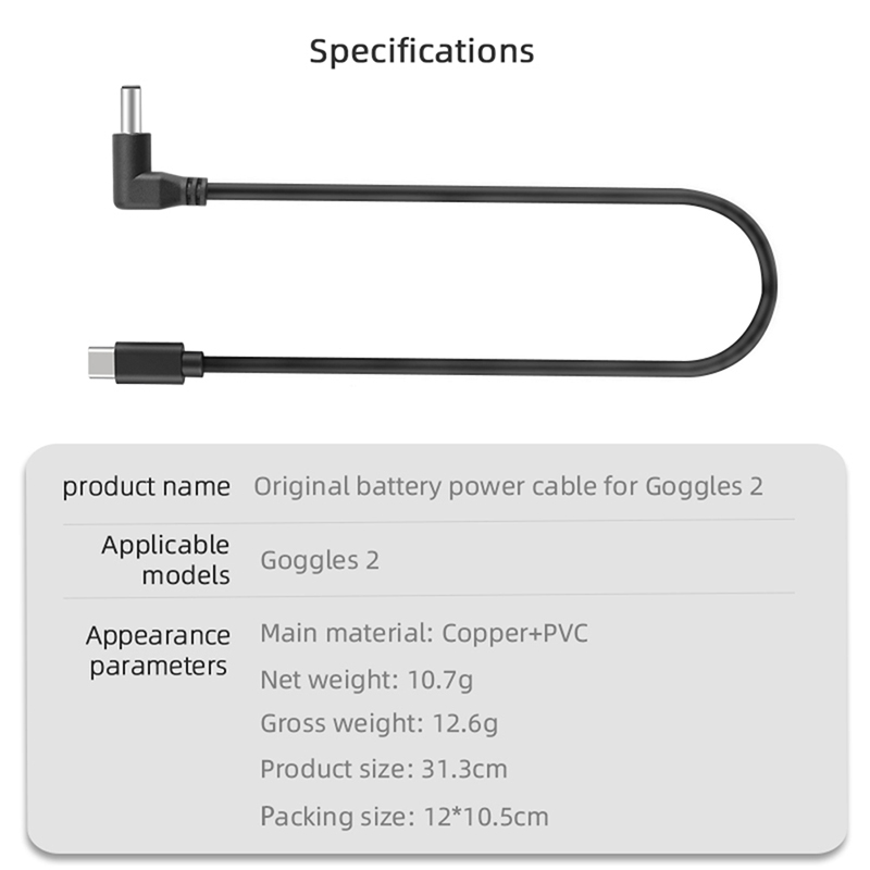 Originele Bril Batterij Kabel  - Drone Goggles Dji recensie en prijs